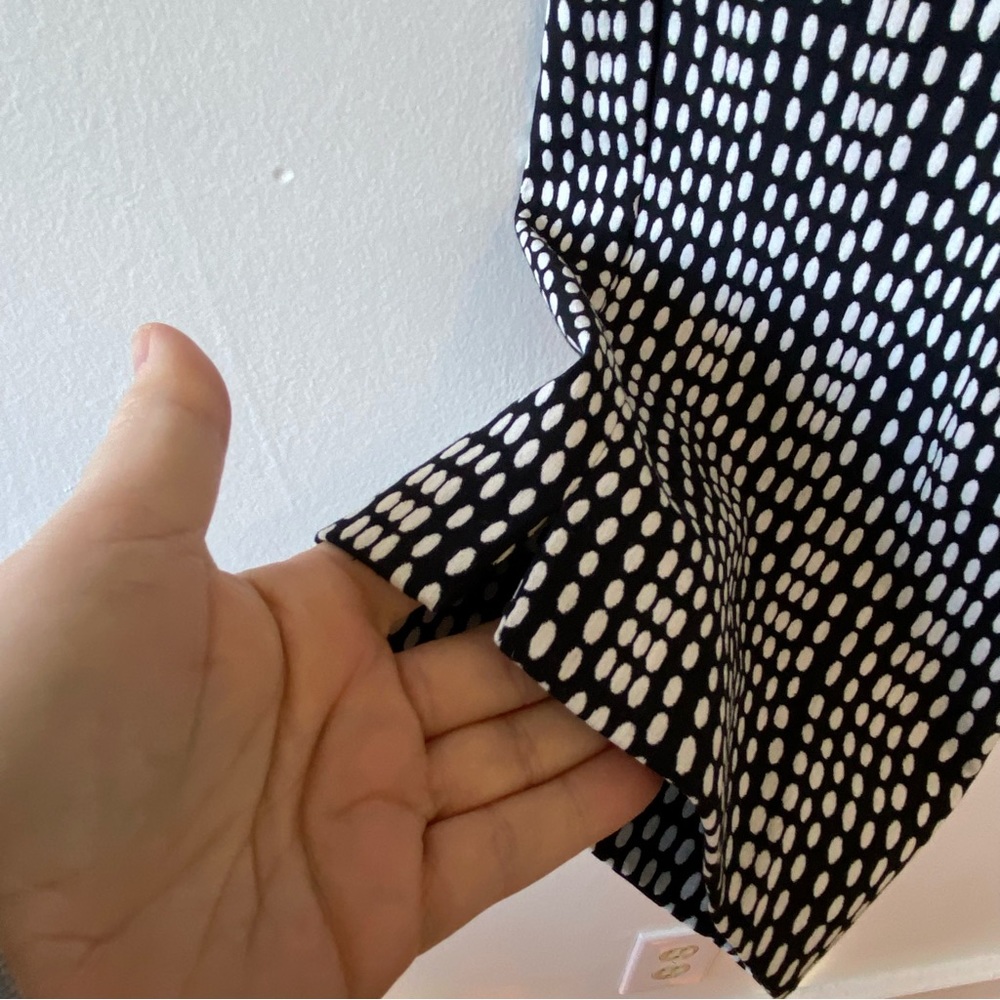 Joseph Ribkoff straight leg pull on pants black with white dots - Picture 6 of 13